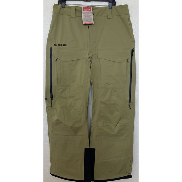 Dakine Ski Snow Pants Men's Size Large Sender Stretch 3L Snowboard Recco Green‎